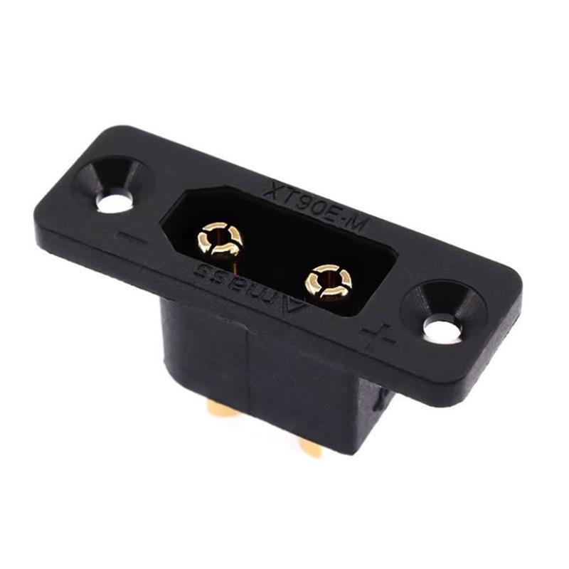 Amass XT90E-M Male Plug with Mounting Hole Gold-Plated High Current Battery Connector for Model Airplanes