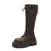 Skinny long boots for women's autumn new thick leg design sense, large tube circumference increases height, small knight boots