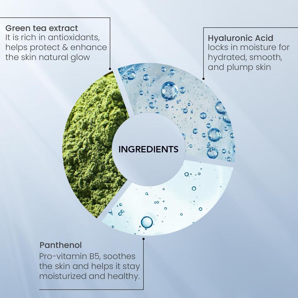 O3+ Bridal Facial Kit Hydrate & Glow 10 Steps for Dry Skin with Hyaluronic Acid, Green Tea Extract, Panthenol 42g+80ml