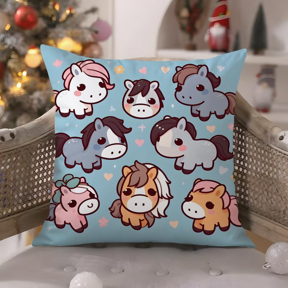 Festive Cartoon Chinese Dragon Print Pillow Case Comfort Sofa Bed Silky Elegant Invisible Zipper Decorative Cushion Cover