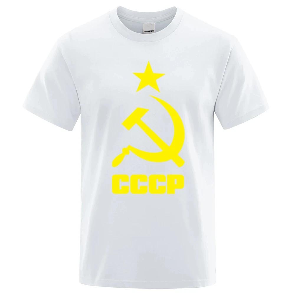 T Shirts Men USSR Soviet Union Man Short Sleeve Tshirt Moscow Mens Tees Brand O Neck Tops Cotton Oversize Clothing 80290