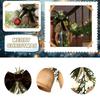 Bell Christmas Ornaments Wood Ring Pendants Jingle Bell Ornaments With Pine And Bow For Garland Door Tree Holiday Classroom