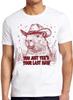 Western Capybara Retro Cowboy Animal Funny Gift Tee T Shirt 2436
