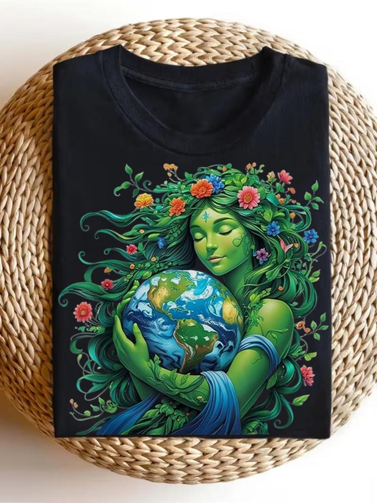 Green Mother Nature Earth Day Earth Mother Planet Nature T ShirtCool Design Street Trending Style Wo