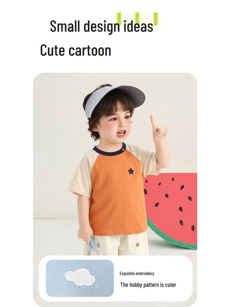 Kaka Panda Pure Cotton Short-Sleeve T-Shirt for Kids – Boys & Girls Summer Casual Top