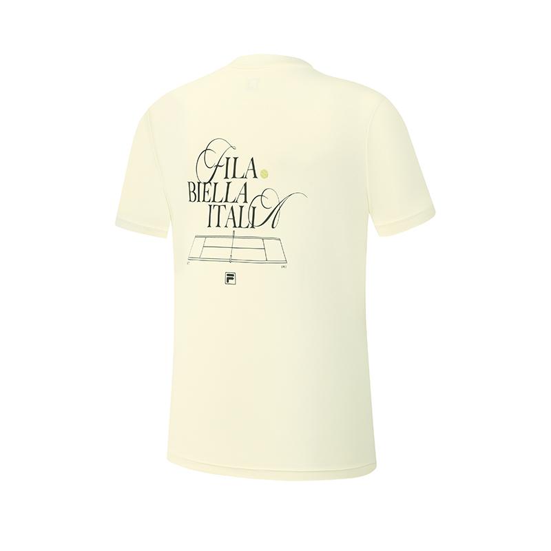 Fila Tennis Fashion Minimalist Classic Sports Tennis Versatile Comfortable Moisture-Wicking Loose Short Sleeve T-Shirt Women Tops A11W623108FYE