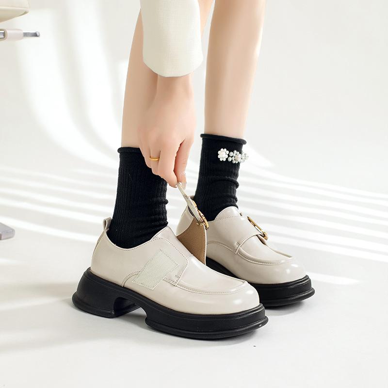 Augustine loafers women's 2025 new summer Internet celebrity Korean version Mary Jane single shoes Japanese jk small leather shoes