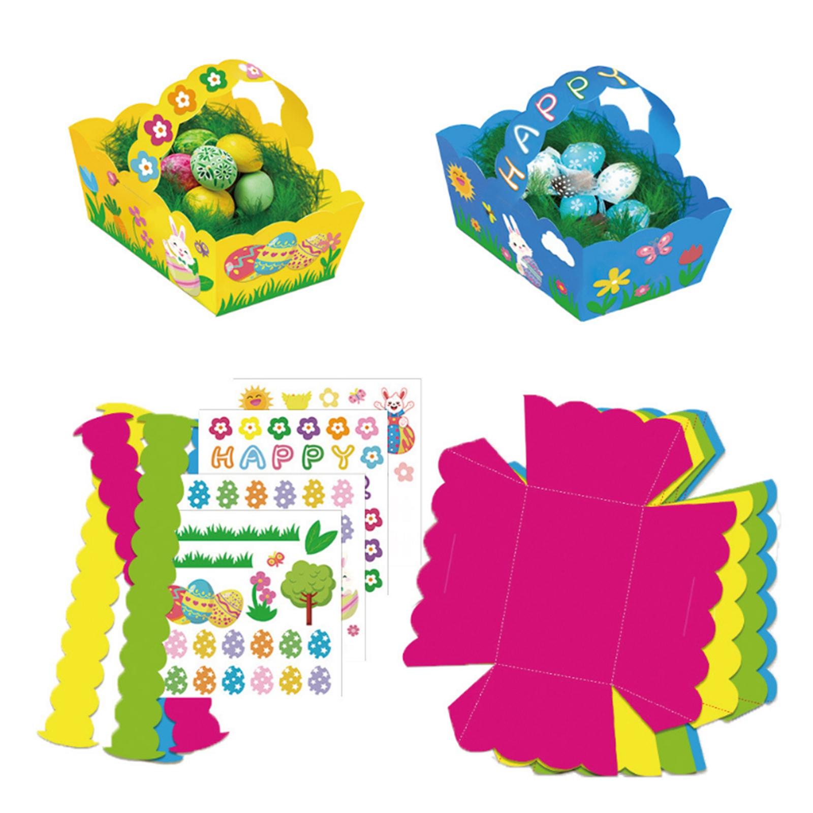 

8 штук пасхальных корзинок в виде зайчиков и яиц, подарочные пакеты и коробки для вечеринки. One Size