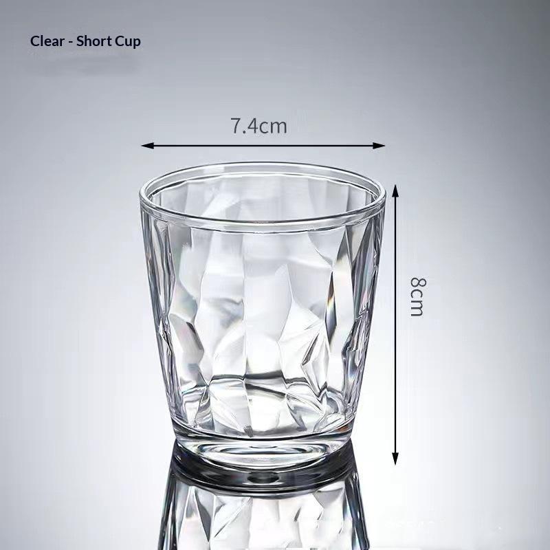 Pc Drinking Cups Shatterproof Heat Resistant Shatter-Resistant Rinsing Cup For Home Kitchen Office Use