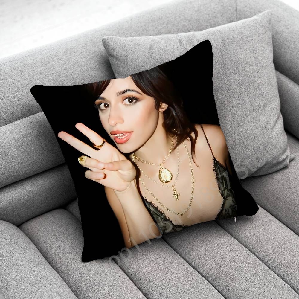C-Camila C-Cabello Romance C XOXO Familia Throw Pillow Case For 45*45cm 40cm 55cm 50cm 30cm Square Car Pillowcase Shell