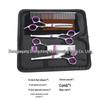 All-Steel Pet Grooming Scissors Set: Flat-Tooth & Curved Trimmers for Dog Hair Care.