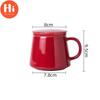 Hi 350ML Ceramic TeaCup With Lid and Infuser Cover Filter Wooden Handle Milk Coffee Juice Cup Tumbler Water Mugs Drinkware