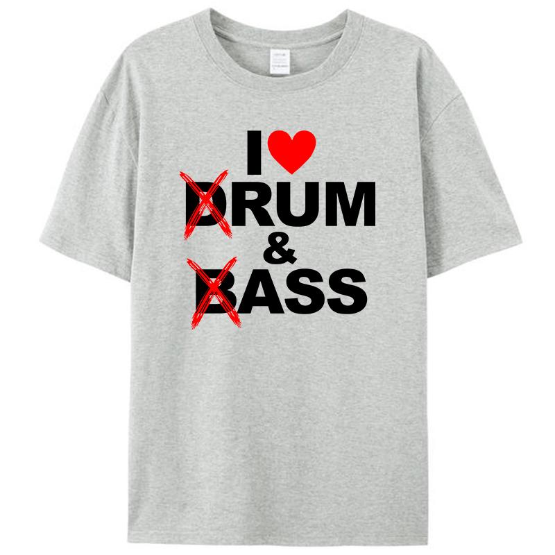 Ich liebe Drum & Bass Liebhaber Rum & Hintern Lustiges Damen Herren T-Shirt Kleidung T-Shirts Grafik Vintage Oberteile Neuheit Geschenke