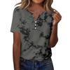 Women’s Casual Short Sleeve Floral Print Top with Button Front Loose Fit Summer Blouse Soft Lightweight Material for Daily Wear