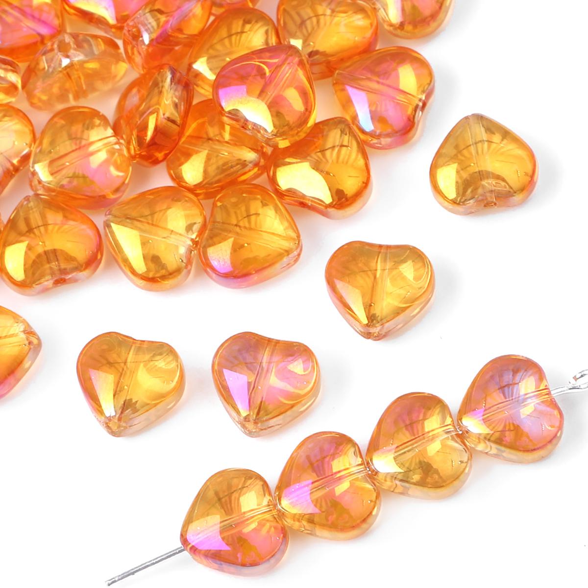 

20 шт./пакет, 10 мм, специальные блестящие цвета, хрустальное стекло, очаровательные бусины в форме сердца для ожерелья, браслета, серьг, DIY ювелирных изделий