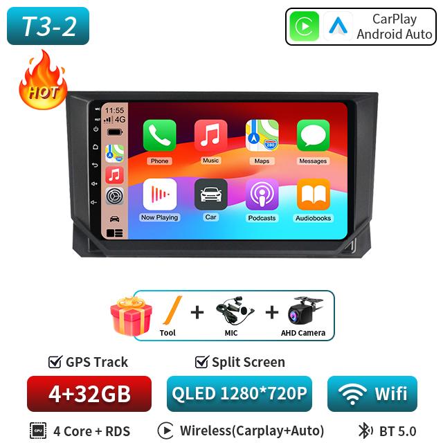 Android 16 Car Radio For SEAT Ibiza 2017 2018 2019 2020 Carplay Navigation GPS Multimedia Player WiFi+5G Stereo Auto Head Unit