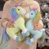 Niedliches buntes Einhorn Plüschtier Cartoon Stofftier Rosa Blau Plüschpuppe Heimdeko Geschenke für Mädchen