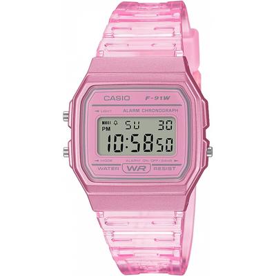 Casio Watch Casio Collection [domestic Genuine] F 91ws 4jh Pink Clear Pink F 91