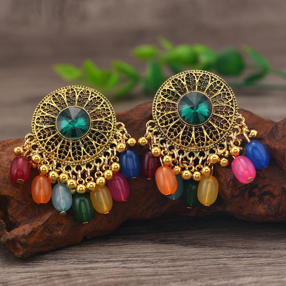 Boho Ethnic Bell Tassel Earrings: Elegant Cloud Design for Women