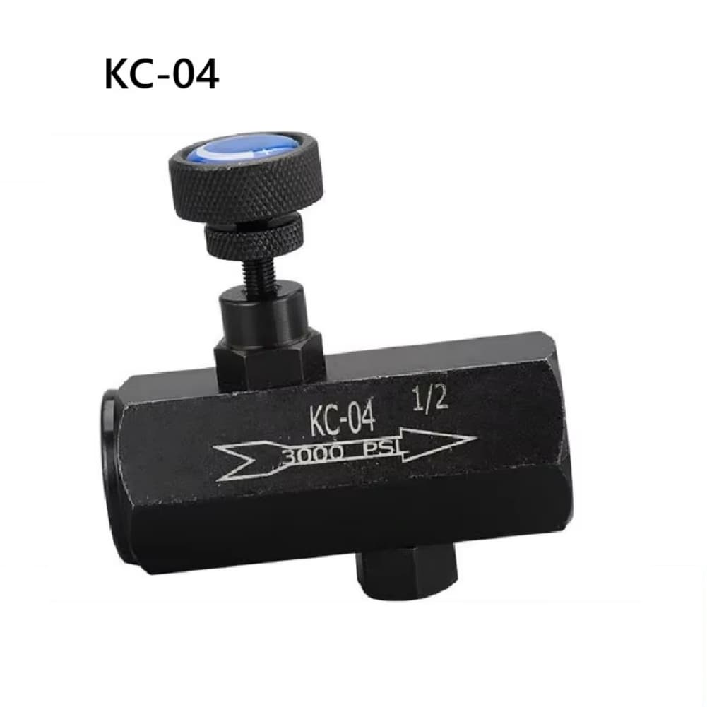 Drossel-Prüfstromregelventil für Hydrauliksysteme 3000 PSI Nenndruck 30 L/min Durchflussrate 1/2 NPT-Gewinde