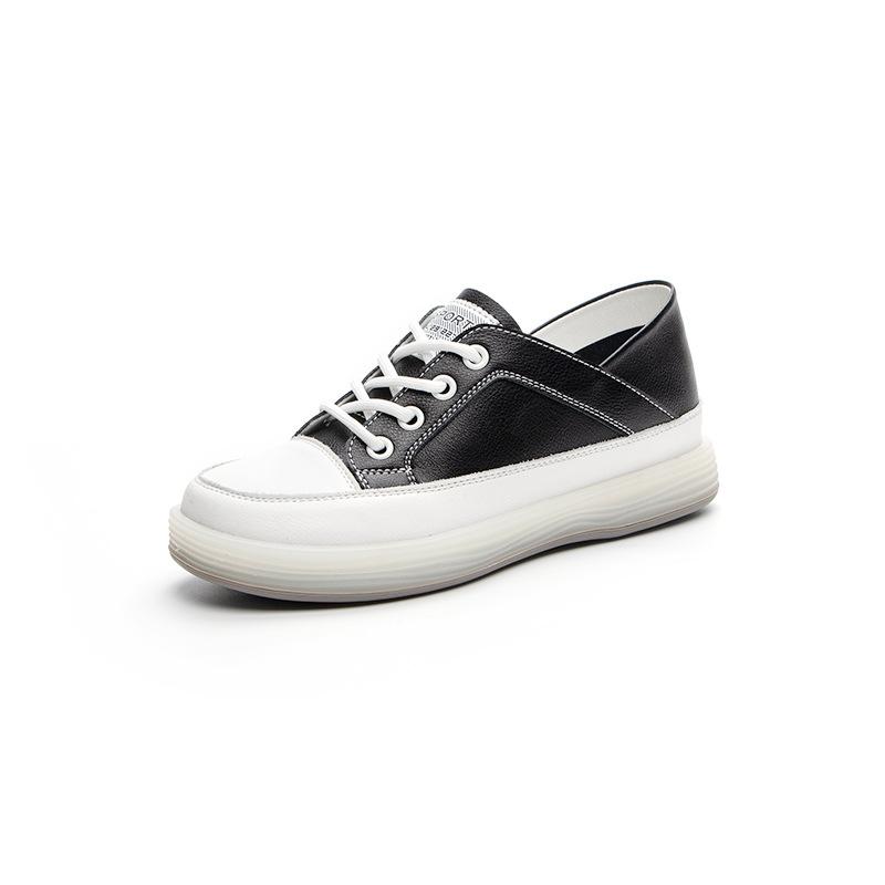 New Height-increasing Single Shoes for Women Round-toed Soft-soled Low-top Shoes Versatile Sneakers