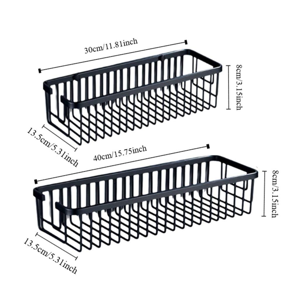 Wall Mounted Bathroom Storage Rack Black/White Kitchen Sponge Holder Cosmetics Storage Rack  Sink