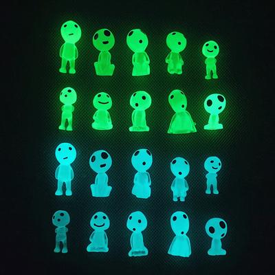 10ks/sada Tree Elves Glow In Dark Fairy Garden Doplňky Miniaturní sada světelných duchů pro mikrokrajinu Venkovní terasu Dekorace trávníku