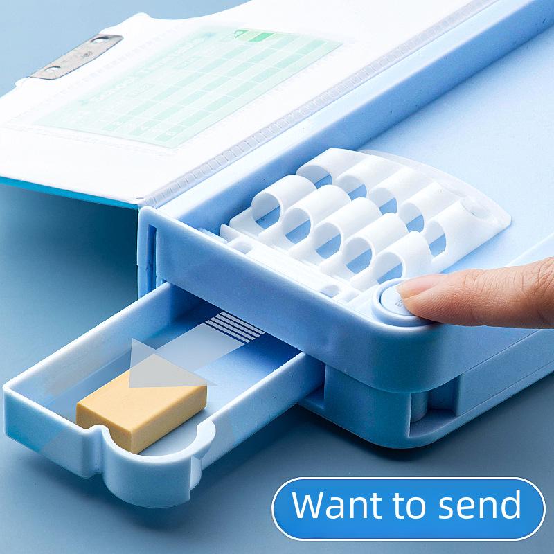 2024 Husă multifuncțională elegantă, cu două straturi, pentru băieți și fete de clasa a treia