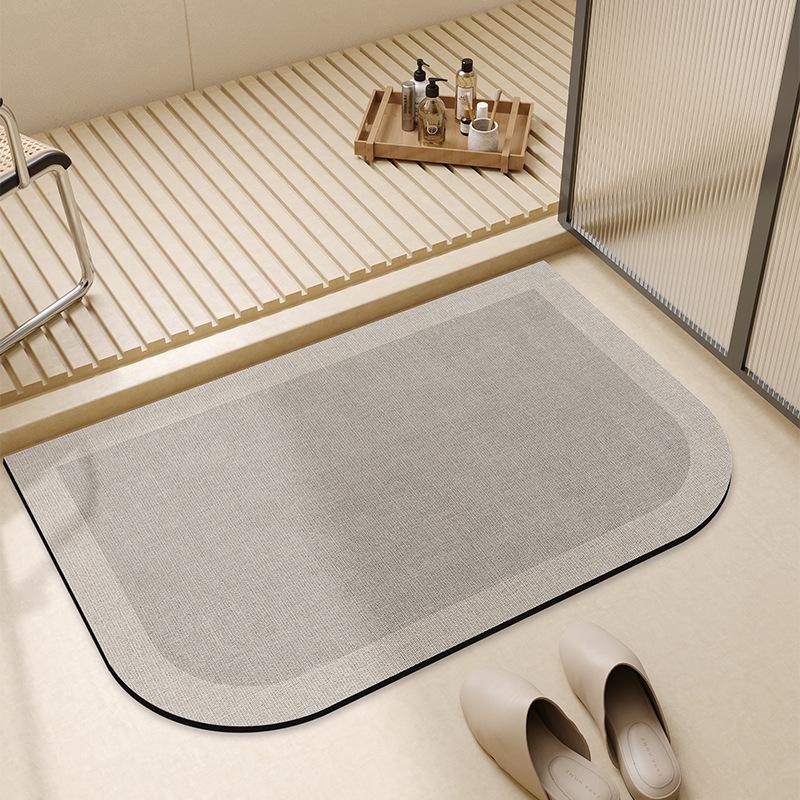 Nordic Light Luxury Non-Slip Diatomaceous Earth Bath Mat - Quick Dry, Water Absorbent, Stain Resistant Foot Pad for Bathrooms