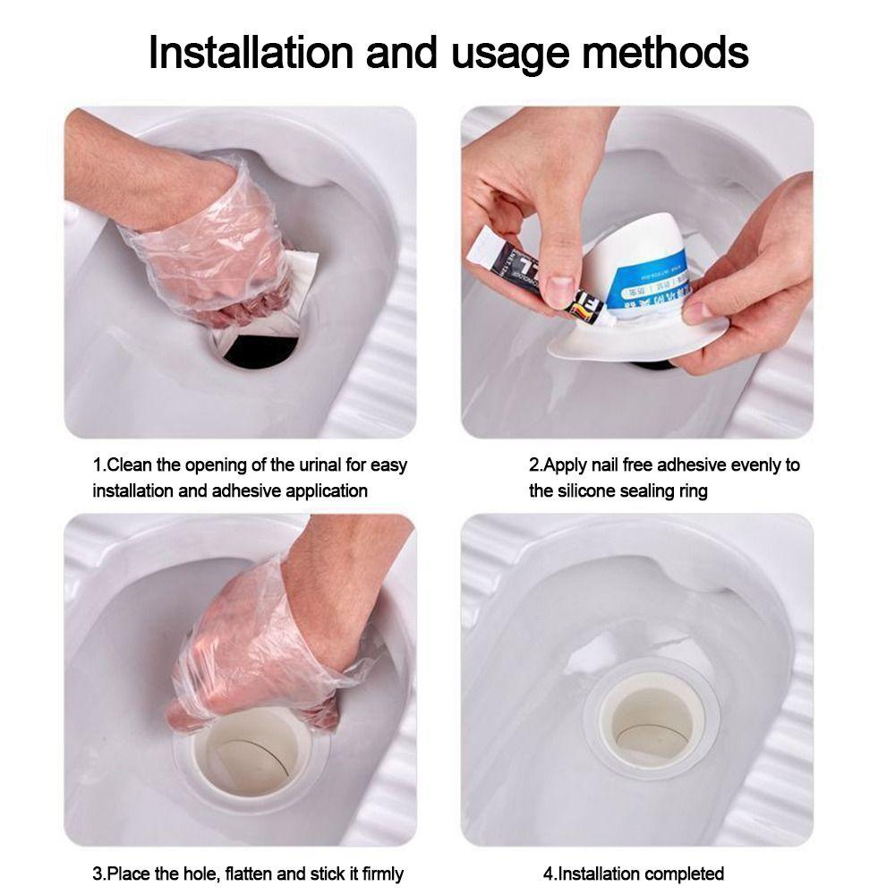 white Squatting Pit Smell Stopper Anti-Odor Anti-blocking Cover  Bathroom Squat Toilet