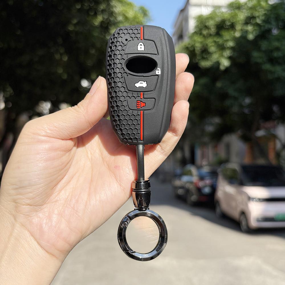 Weiche Schlüsseltasche Für Subaru Forester Sk9 Forester Xv Brz Sv Legacy 3/4 Tasten Halter Schlüsselanhänger Zubehör Auto Schlüsselkappen