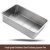 Stainless Steel Deep Square Drain Tray with Rack