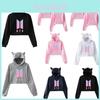 Bts Bangtan Boys Love Yourself Tear Navel Hoodie With Cute Cat Ear Design In Multiple Color Options
