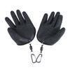Fishing Gloves Waterproof Anti Slip Puncture Resistant Quick Wear with Carabiner for Ice Fishing Boating Outdoor Sports