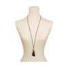 Chinese Vintage Charm: Brown Wooden Pendant Necklace for Women – High-End, Niche Clavicle Chain, Long Summer Style