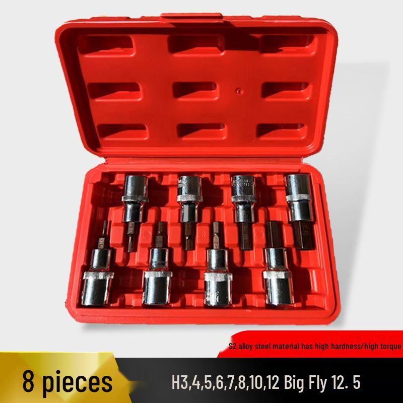 Hexagonal Press-Fit Socket Head Air Gun Tool Set, 1/2H, Extra Hard S2 Alloy Steel, Electric-Pneumatic.