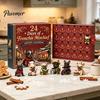Pet Themed Holiday Gifts French Bulldog Advent Calendar, 24-Day Christmas Countdown Acrylic Ornament, Collectible Decorative Frenchie Charms Figurine