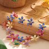 Enamel Set: Zinc Alloy Floral Necklace & Earrings for Women