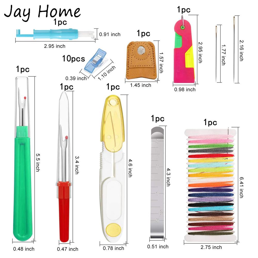 

19pcs Sewing Sets Automatic Needle Threader & Hand Sewing Needles & Seam Ripper Sets & Sewing Clips for Quilting Accessories