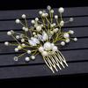 Shiny Faux Pearl Rhinestone Women Hairpin Bridal Comb Wedding Banquet Headdress