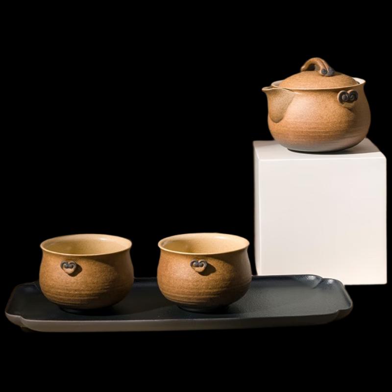 Edenus Auspicious Ganoderma Ceramic Kung Fu Tea Set