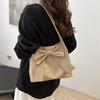 Japanese Solid Color Large Capacity Bow Tote Handbag: New Fashionable Simple Underarm Bag