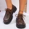 Fashion Women's Thick Heel Shoes Spring New Round Head Deep Mouth Front Strap Thick Sole Anti-slip Wear-resistant Low-top Shoes