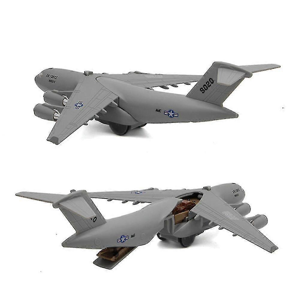 1/32 C17 Transport Plane Pull Back Music Led Model Table Decor Kids Toy Gift