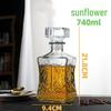 European Crystal XO Glass Decanter: Transparent Whiskey and Wine Bottle