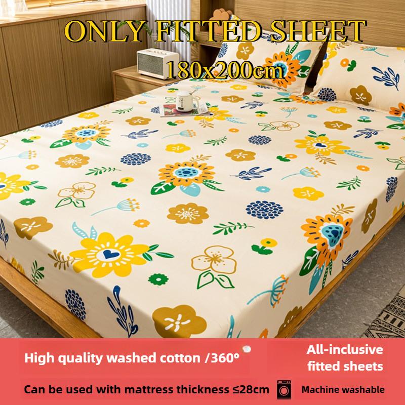 Sábana Bajera No se decolora No hace bolitas Sábana de una pieza Antideslizante Multiespecificación Ropa de Cama Cubrecama Protector