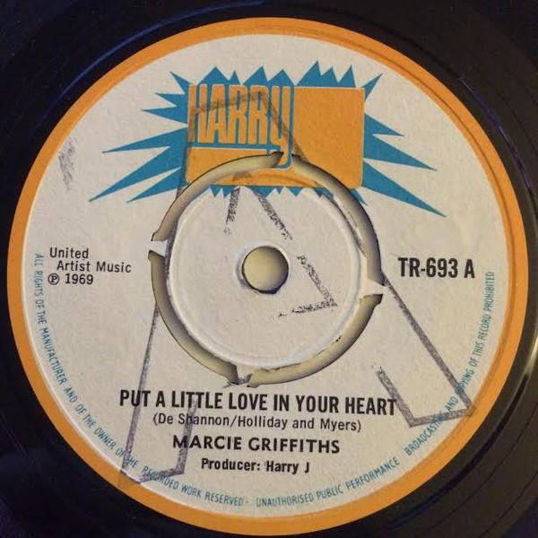 

7inch Record MARCIA GRIFFITHS / THE JAY BOYS - Put A Little Love In Your Heart / J TR693 Harry J Records 1969 UK Reggae, Ska & Dub Used