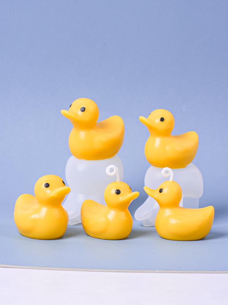 3D Little Duck Silicone Candle Molds Cartoon Animal Shape Gypsum Making Tool Ducklings Handmade Soap Gifts Birthday Party Decor