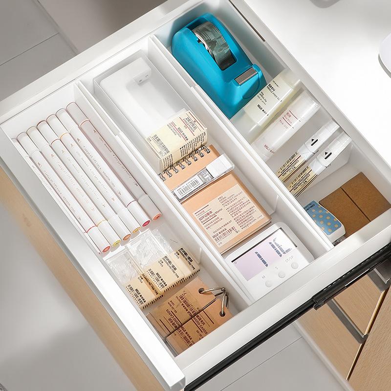 Pull-out Cabinet Organizer Kitchen Sliding Cabinet Basket Organizer  Retractable Drawer Dividers Plastic Cosmetic Storage Box