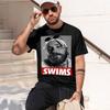 Teddy Swims 2026 Nuova Moda Pesante Più Venduto Retro Fantasia Stampata Divertente Girocollo T-shirt Per Comfort Quotidiano